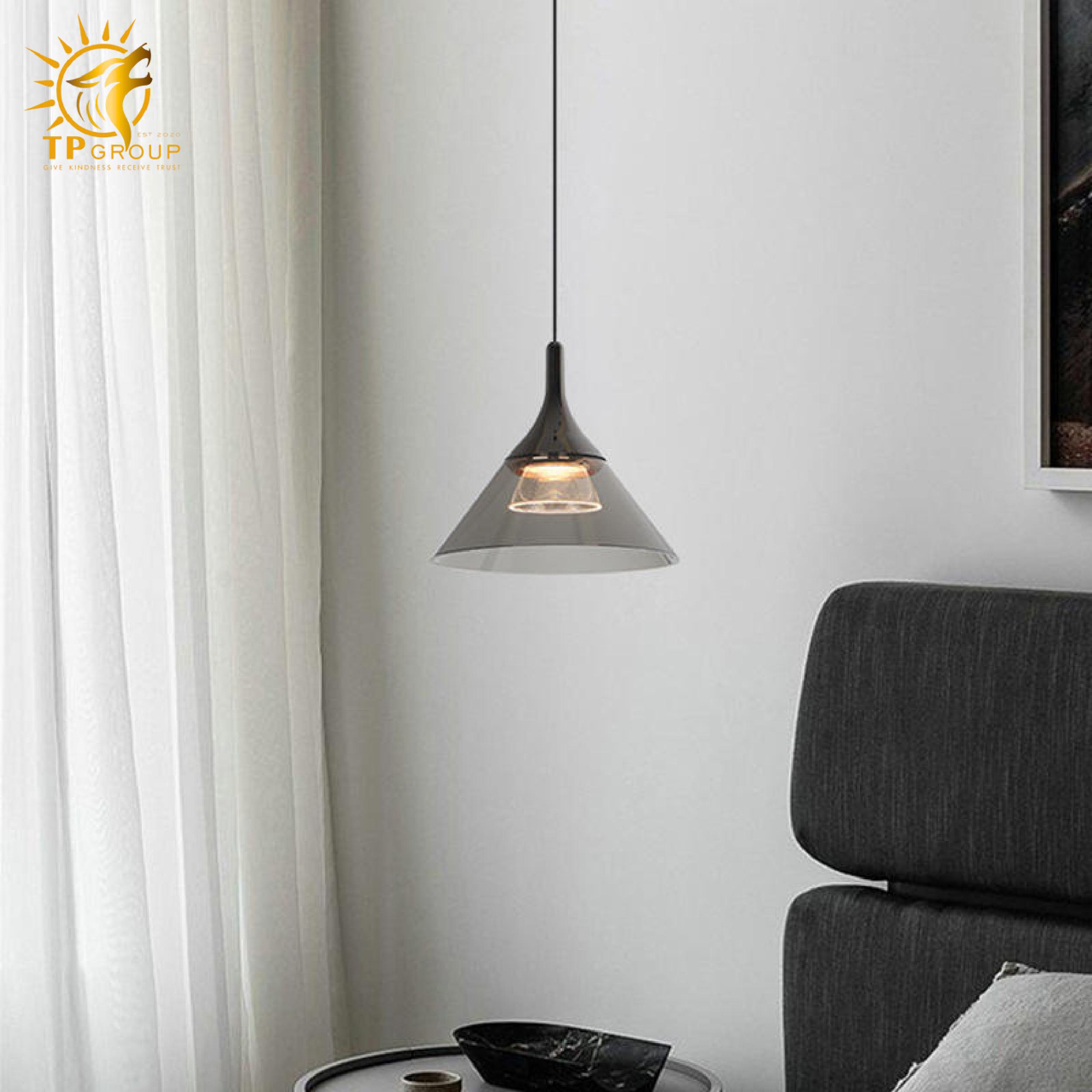 Đèn thả đơn chao thủy tinh THD25 7 Đèn thả đơn chao thủy tinh THD25