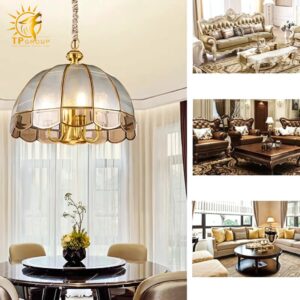 Đèn thả đồng cổ điển THD0421