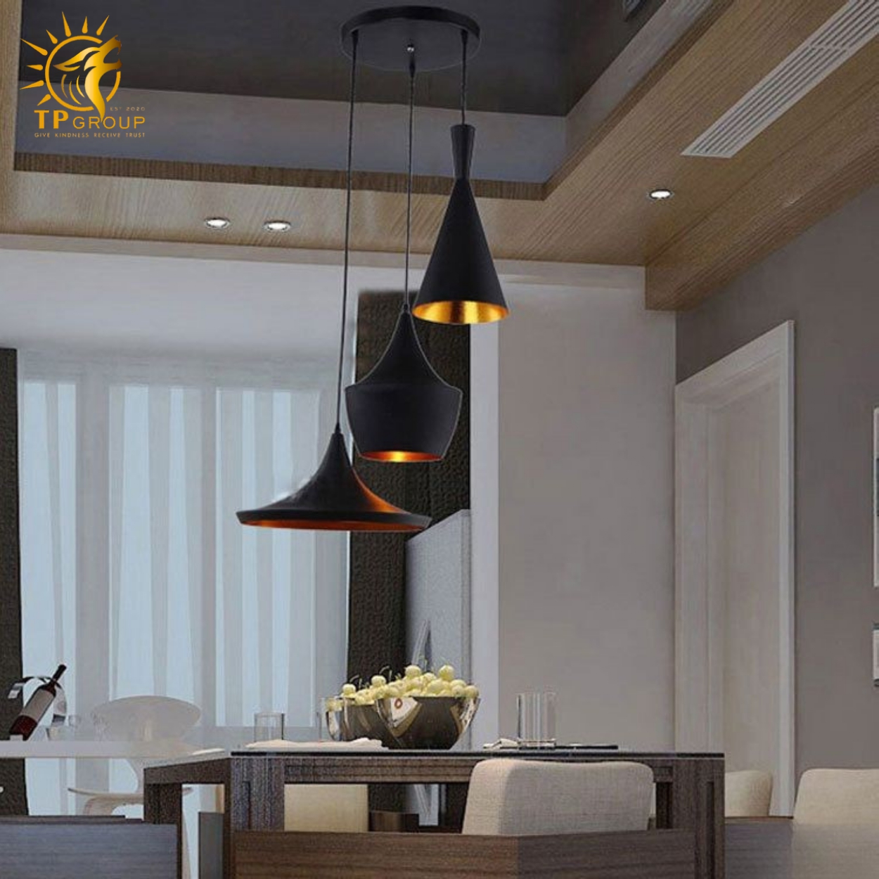 Đèn thả phong cách Retro TCF01 8 Đèn thả phong cách Retro TCF01