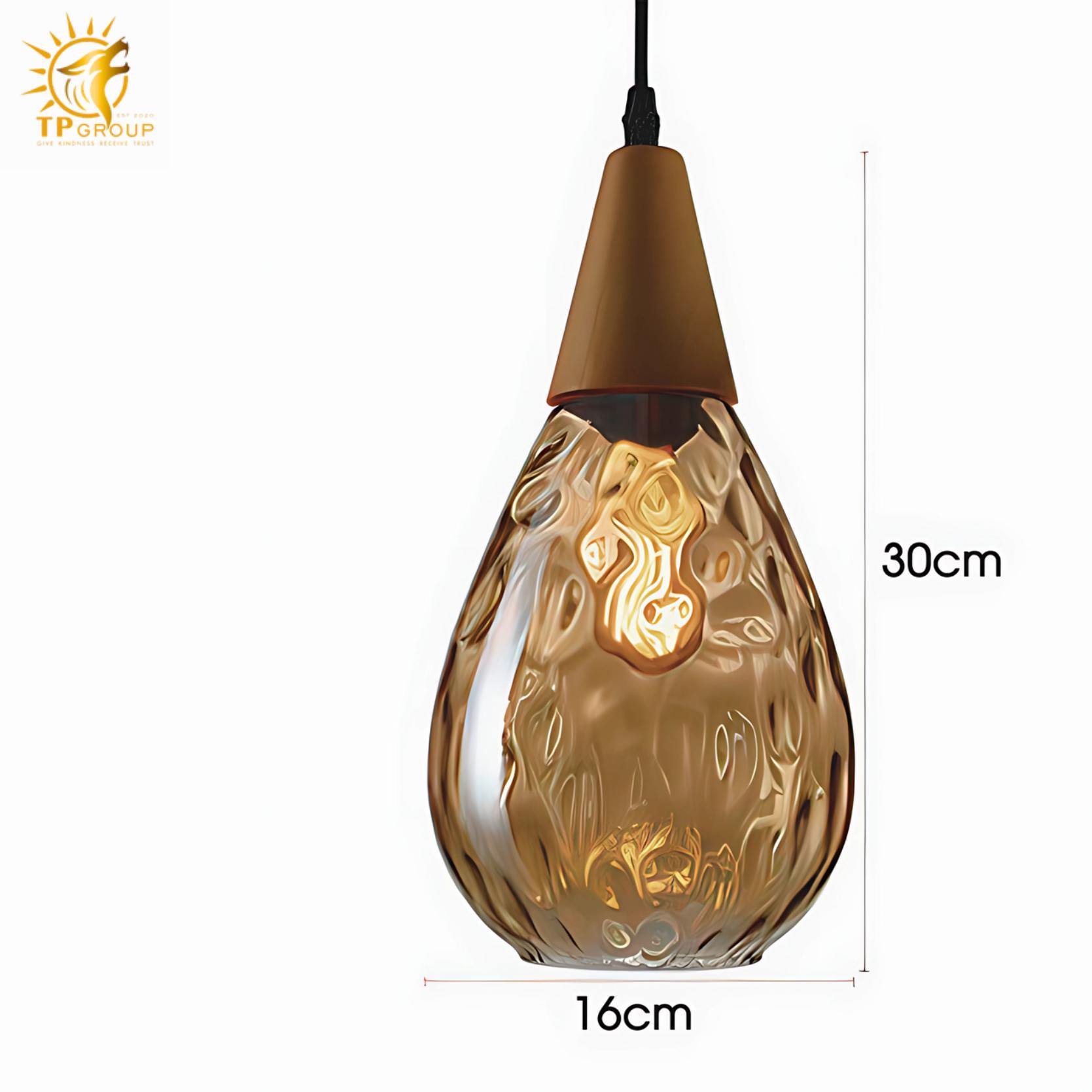 Đèn thả thủy tinh đui gỗ phong cách Vintage ZDL2982 10 Đèn thả thủy tinh đui gỗ phong cách Vintage ZDL2982