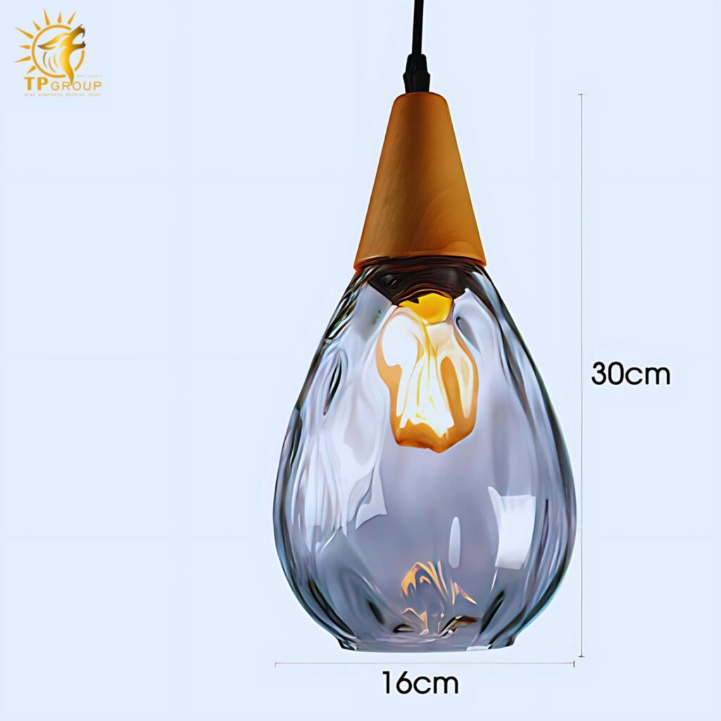 Đèn thả thủy tinh đui gỗ phong cách Vintage ZDL2982 20 Đèn thả thủy tinh đui gỗ phong cách Vintage ZDL2982