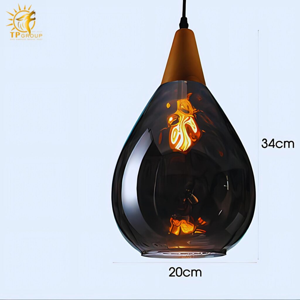 Đèn thả thủy tinh đui gỗ phong cách Vintage ZDL2982 19 Đèn thả thủy tinh đui gỗ phong cách Vintage ZDL2982