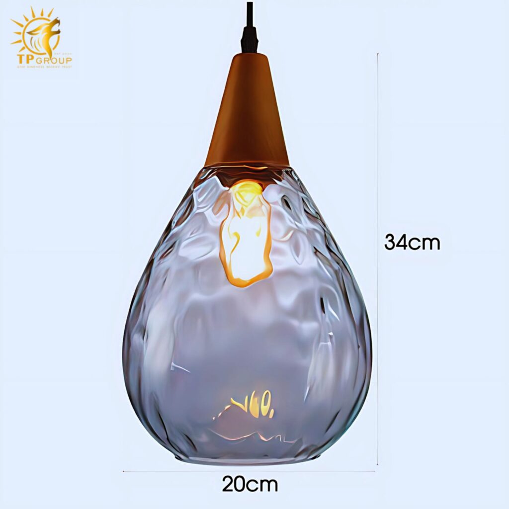 Đèn thả thủy tinh đui gỗ phong cách Vintage ZDL2982 18 Đèn thả thủy tinh đui gỗ phong cách Vintage ZDL2982