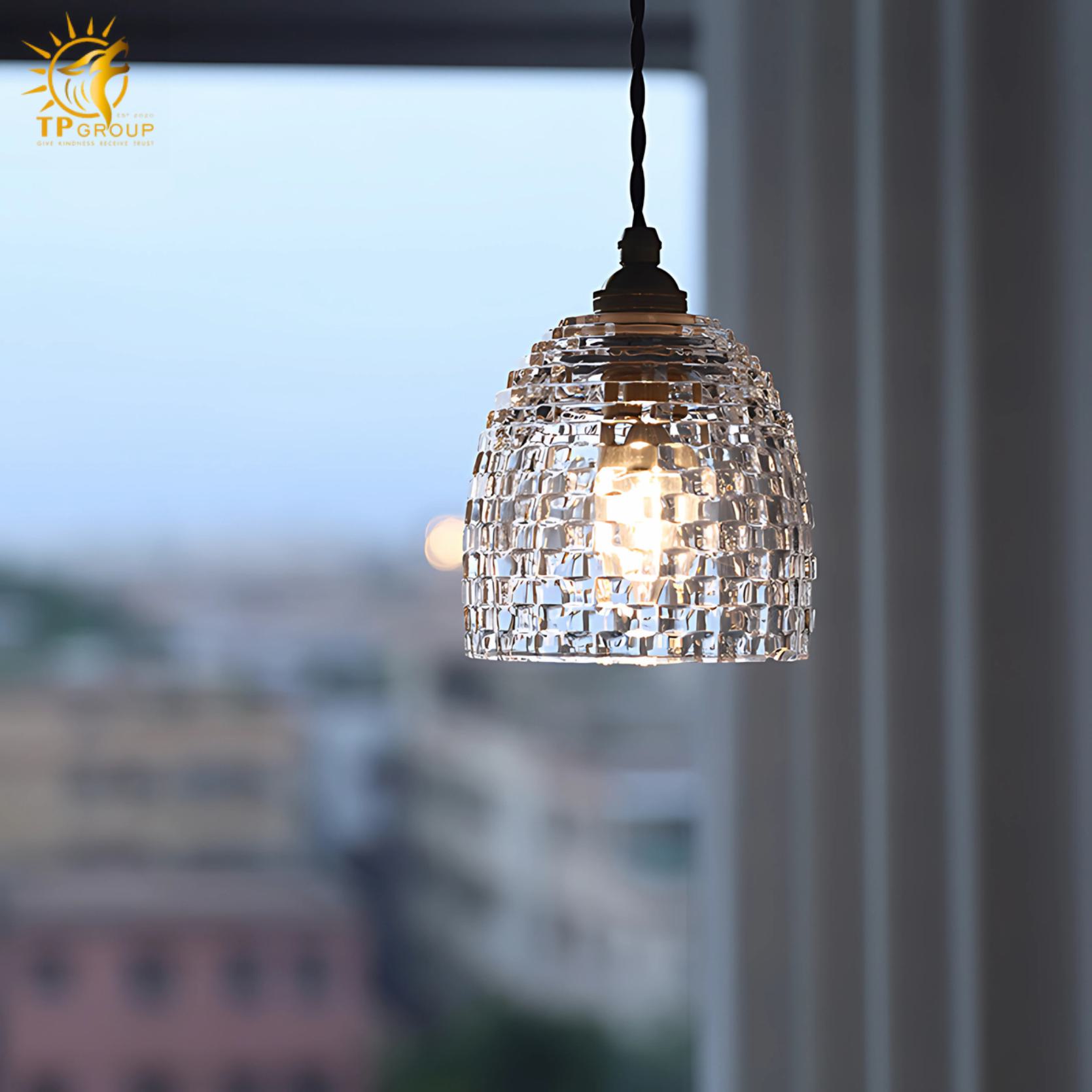 Đèn thả trần thủy tinh trong suốt kiểu Pháp LZ197 9 Đèn thả trần thủy tinh trong suốt kiểu Pháp LZ197