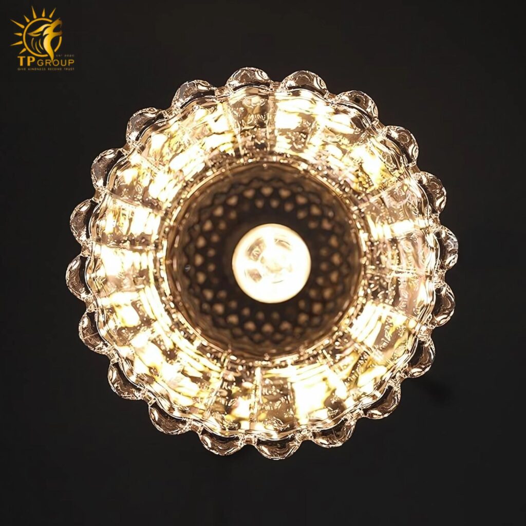 Đèn thả trần thủy tinh trong suốt kiểu Pháp LZ197 14 Đèn thả trần thủy tinh trong suốt kiểu Pháp LZ197