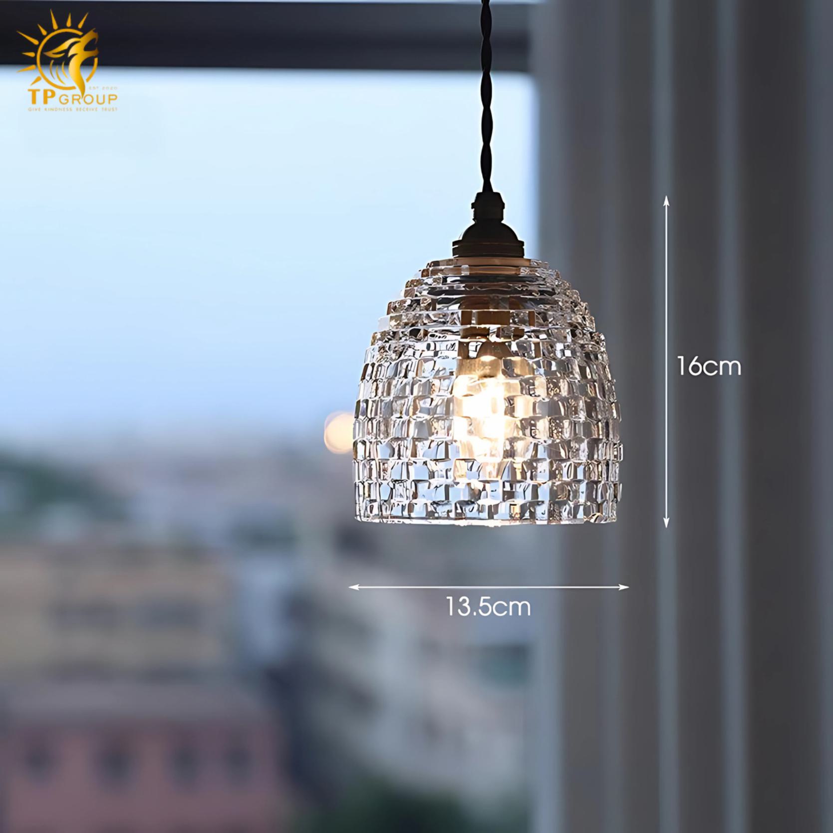 Đèn thả trần thủy tinh trong suốt kiểu Pháp LZ197 5 Đèn thả trần thủy tinh trong suốt kiểu Pháp LZ197