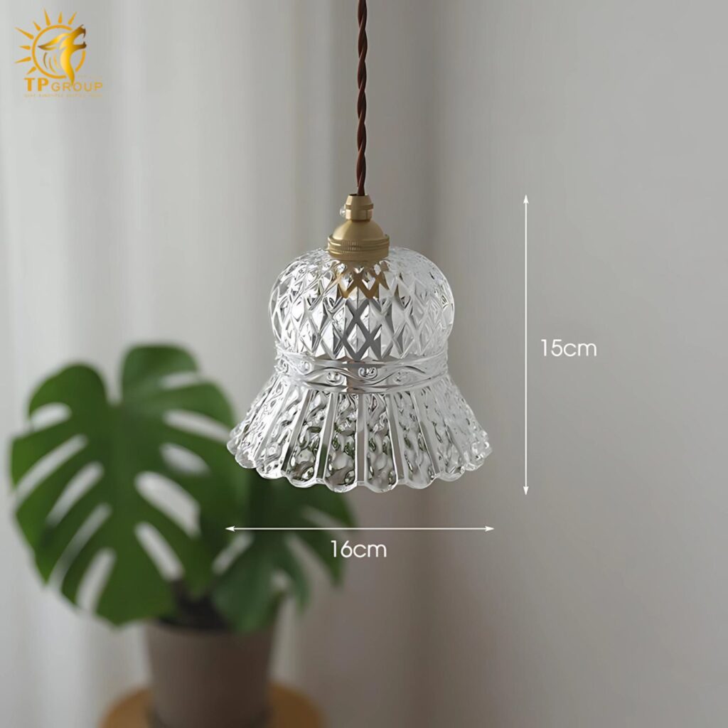 Đèn thả trần thủy tinh trong suốt kiểu Pháp LZ197 18 Đèn thả trần thủy tinh trong suốt kiểu Pháp LZ197
