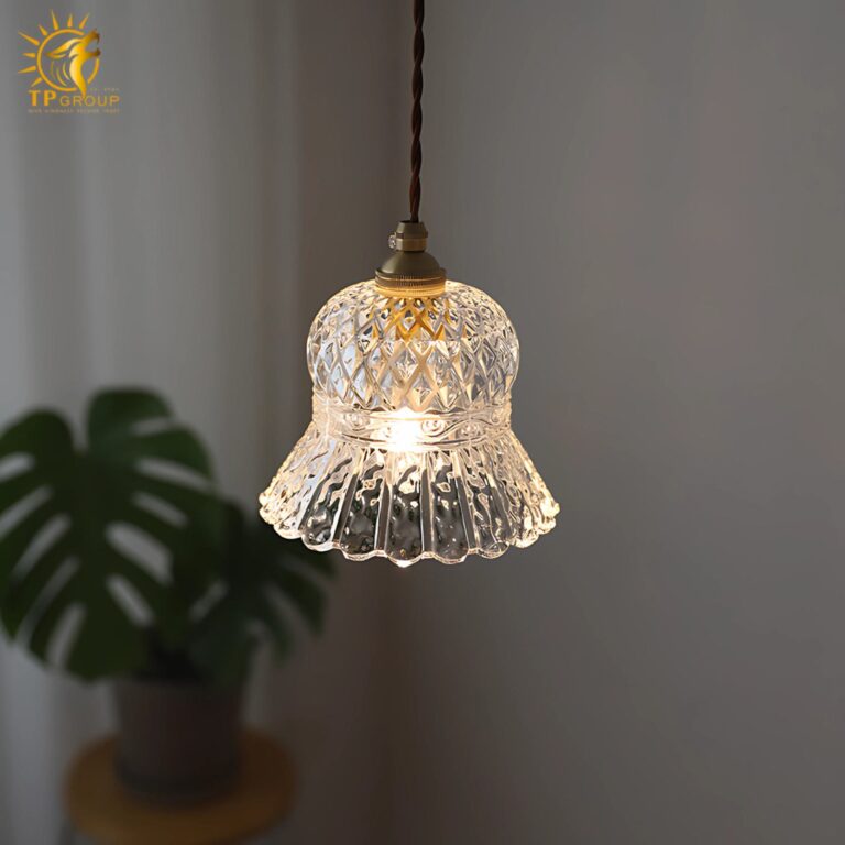 Đèn thả trần thủy tinh trong suốt kiểu Pháp LZ197