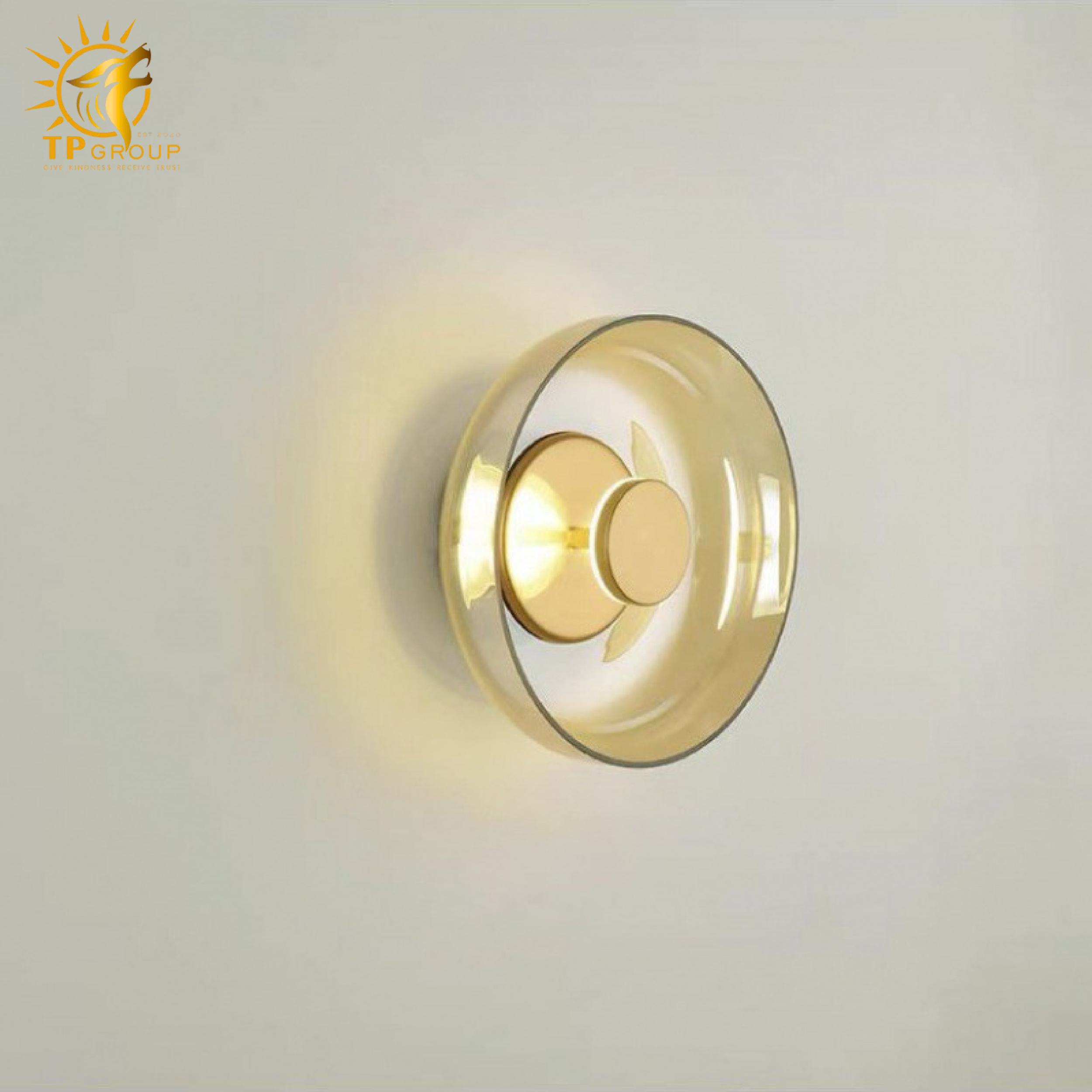 Đèn vách chau thủy tinh màu trà VL47224 5 Đèn vách chau thủy tinh màu trà VL47224