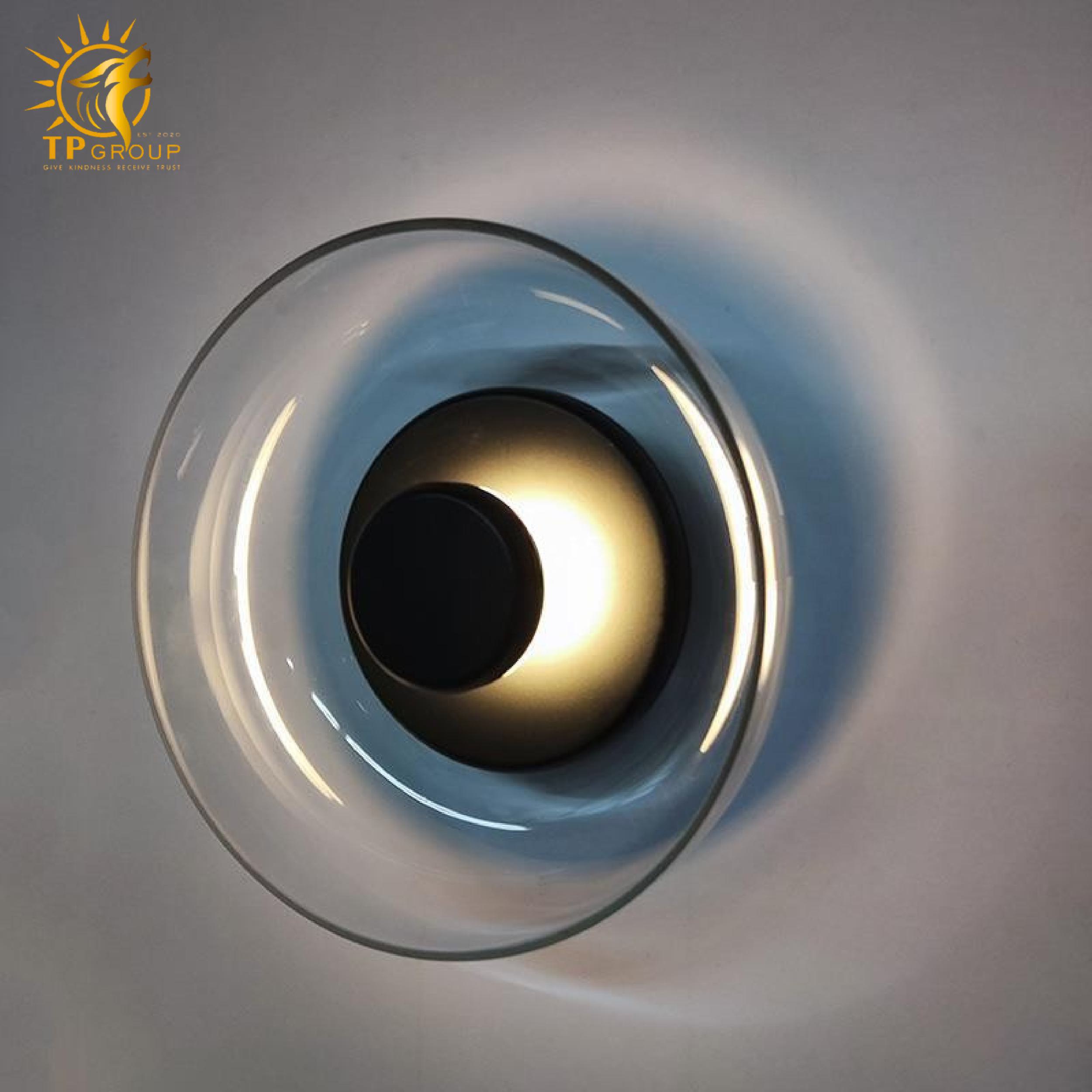 Đèn vách chau thủy tinh màu trà VL47224 6 Đèn vách chau thủy tinh màu trà VL47224