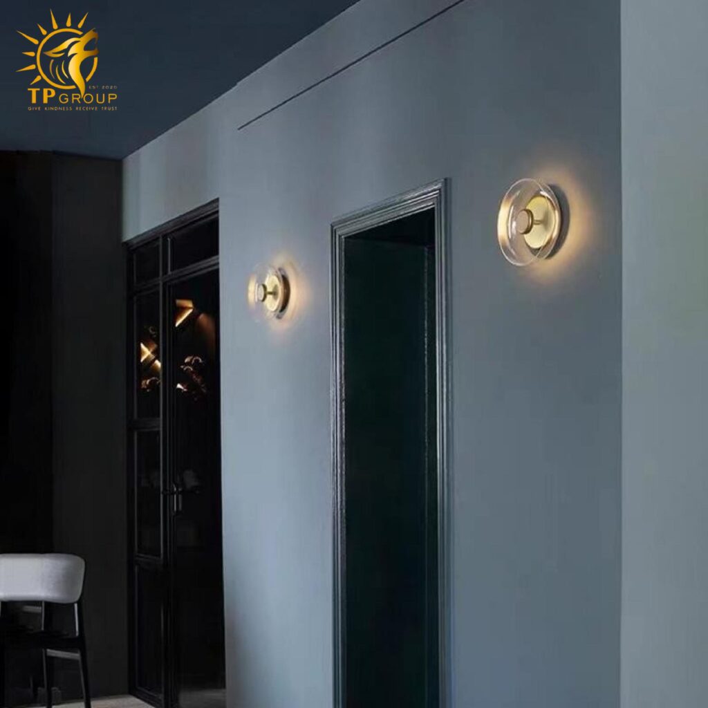 Đèn vách chau thủy tinh màu trà VL47224 16 Đèn vách chau thủy tinh màu trà VL47224