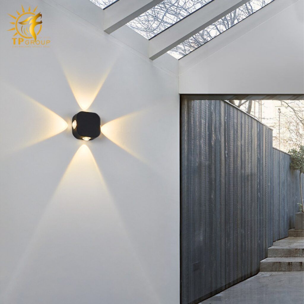 Đèn vách chiếu tia vuông 4 tia ngoài trời VNT2275 16 Đèn vách chiếu tia vuông 4 tia ngoài trời VNT2275