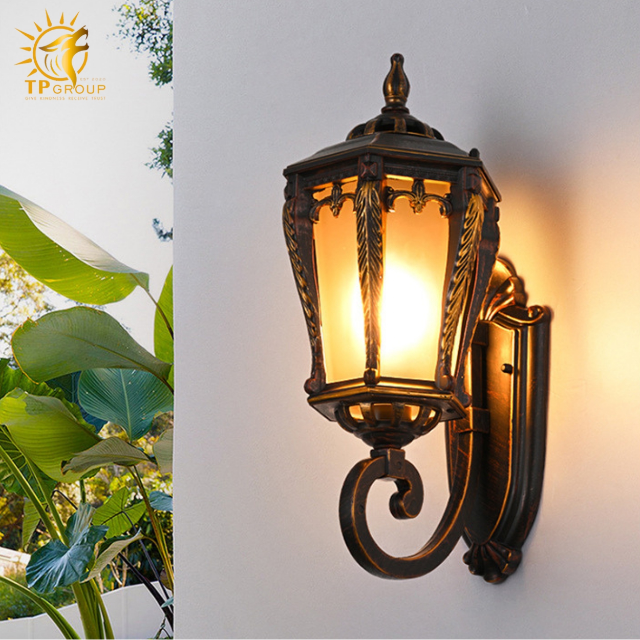 Đèn vách cổ điển ngoài trời TD155 4 Đèn vách cổ điển ngoài trời TD155