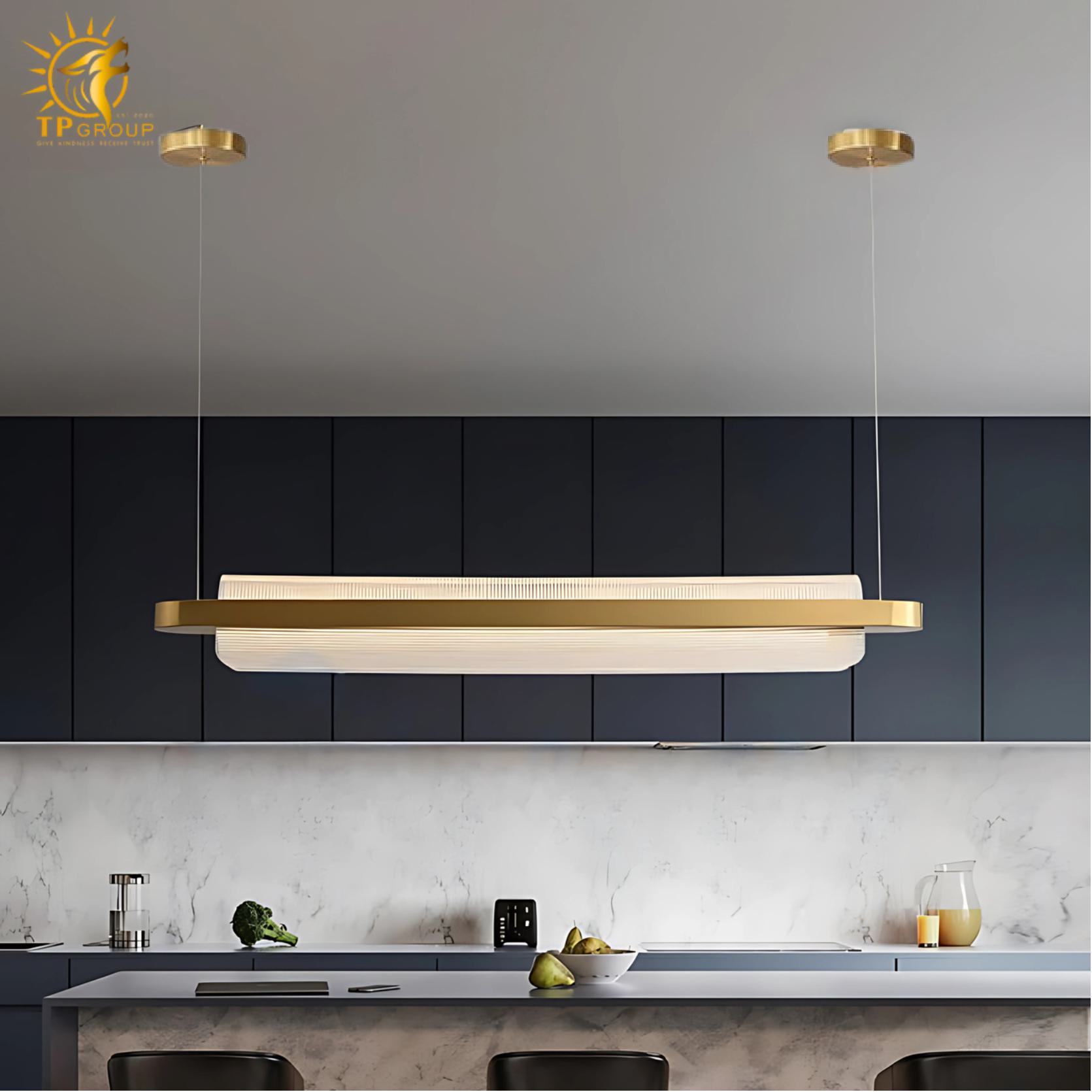 Đèn thả trần tấm lợp mái vòm dáng dài TPG-TTK93