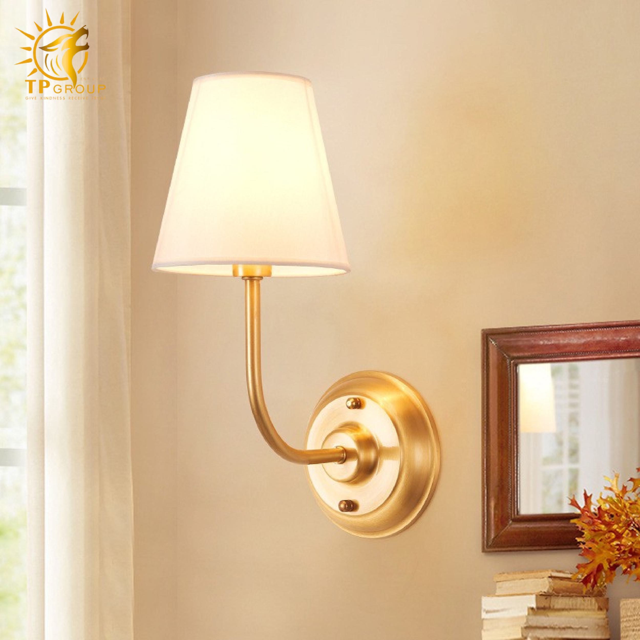 Đèn vách chao vải VDC02 5 Đèn vách chao vải VDC02