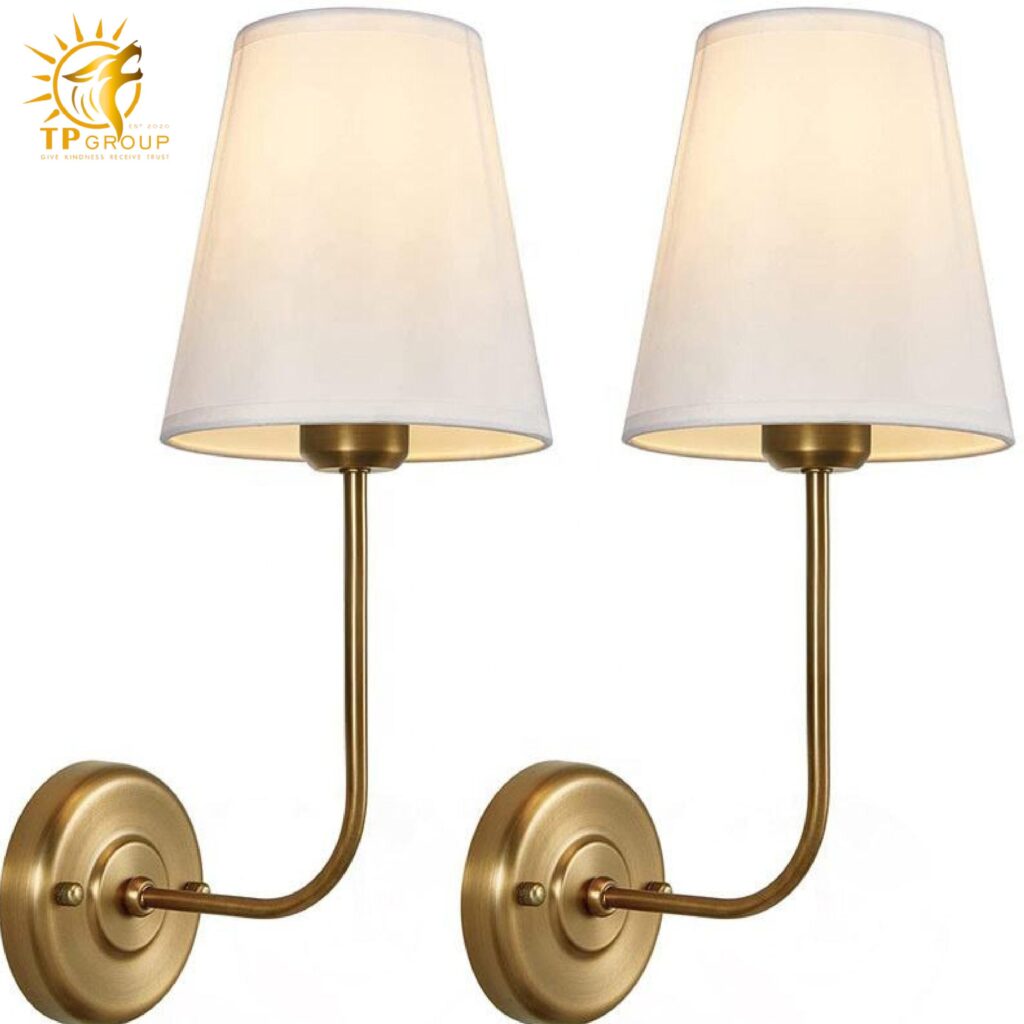 Đèn vách chao vải VDC02 15 Đèn vách chao vải VDC02