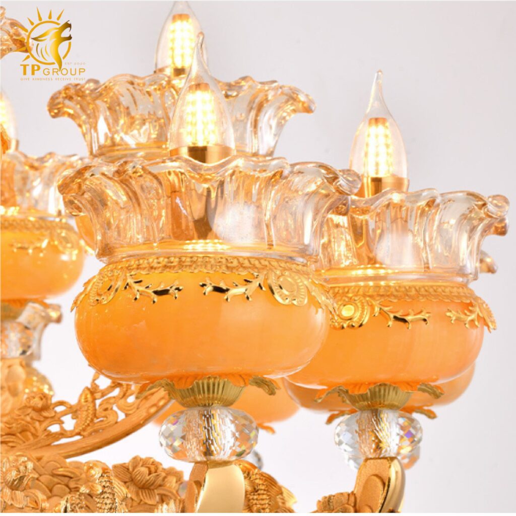 Đèn chùm thả chau đá cao cấp QT299 17 Đèn chùm thả chau đá cao cấp QT299