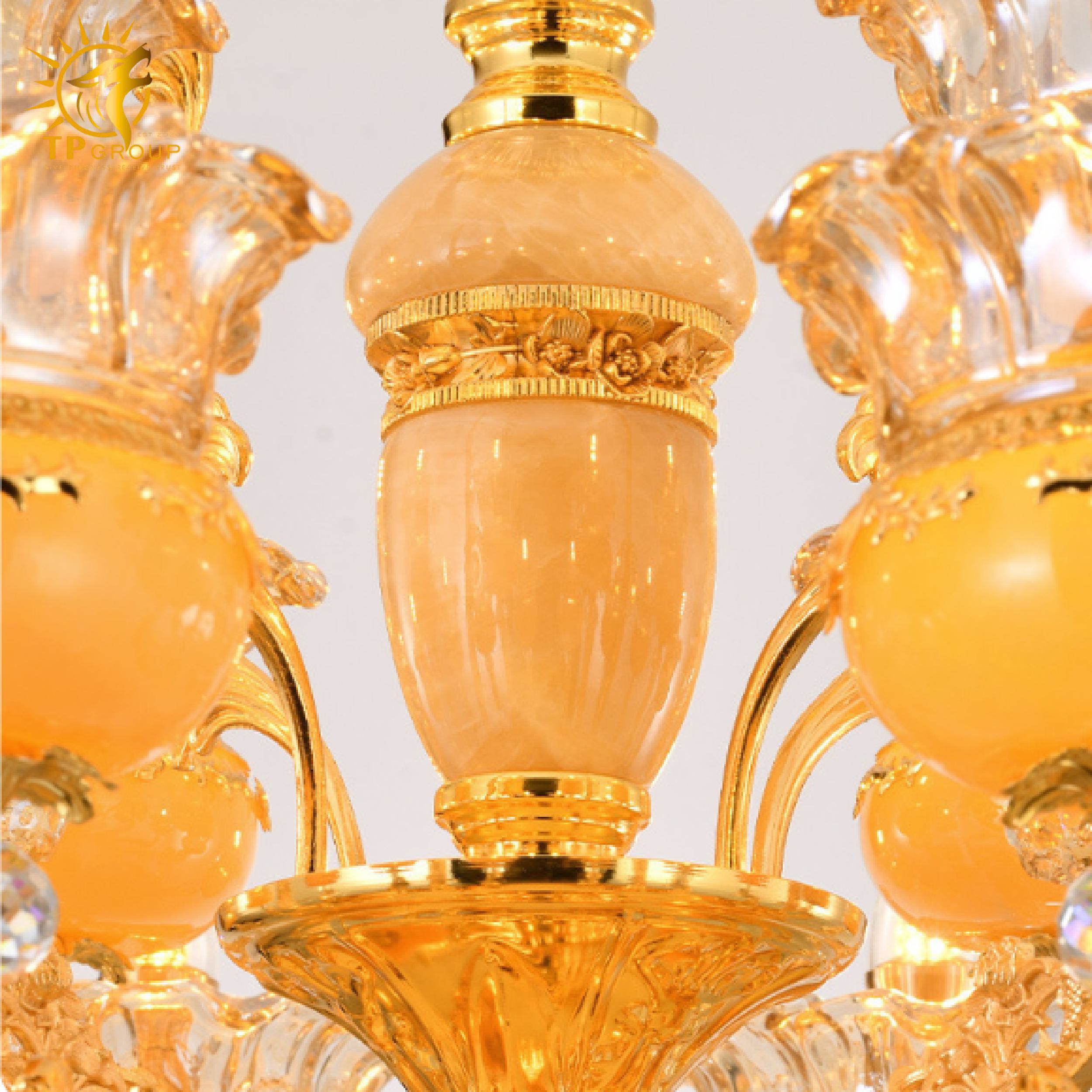 Đèn chùm thả chau đá cao cấp QT299 8 Đèn chùm thả chau đá cao cấp QT299