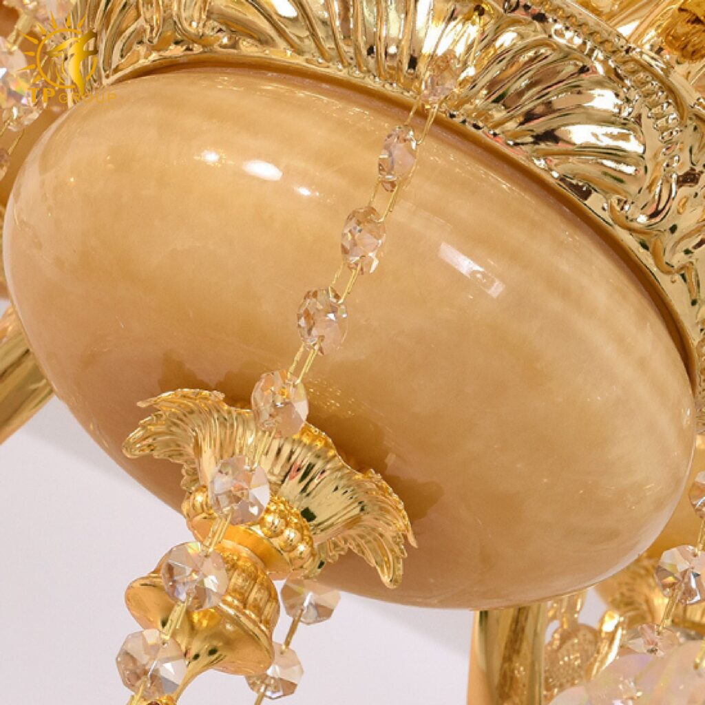 Đèn chùm thả chau đá cao cấp QT299 15 Đèn chùm thả chau đá cao cấp QT299