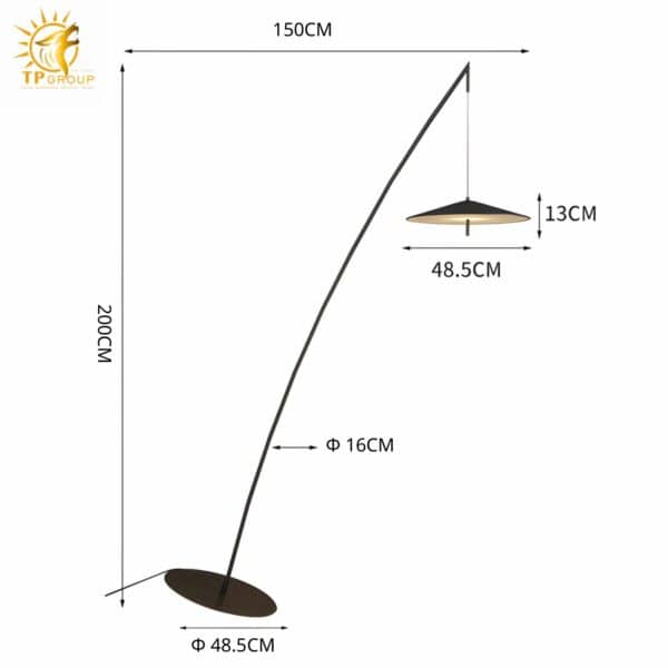 Đèn sàn hiện đại thiết kế cong độc đáo