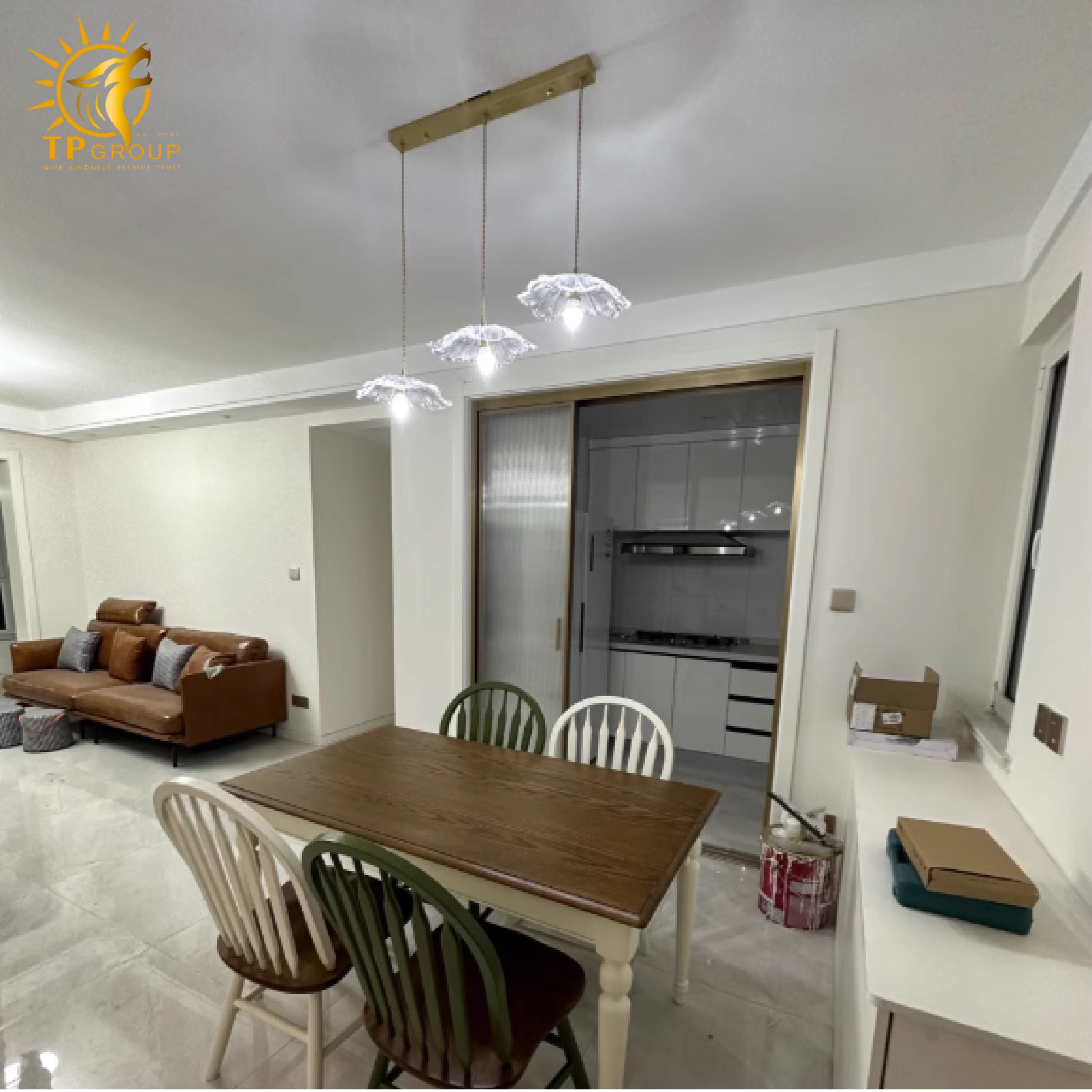 Đèn thả chau thủy tinh màu trà RH010 11 Đèn thả chau thủy tinh màu trà RH010