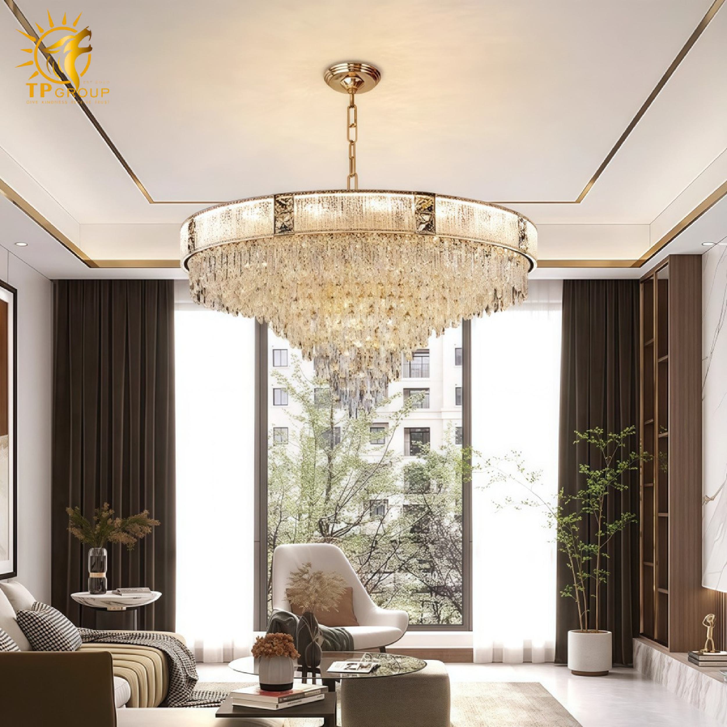 Đèn thả chùm pha lê cao cấp TPL236 10 Đèn thả chùm pha lê cao cấp TPL236