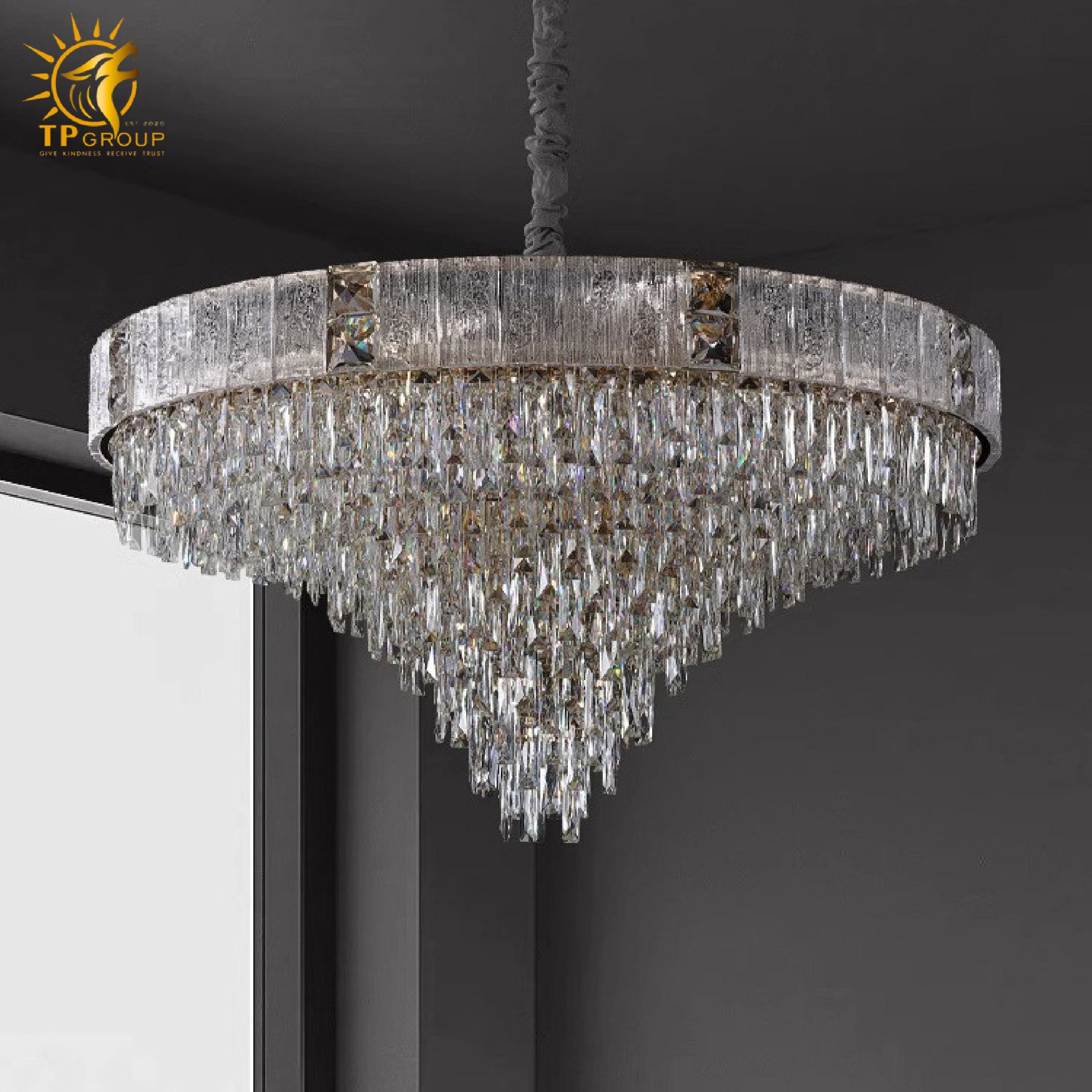 Đèn thả chùm pha lê cao cấp TPL236 11 Đèn thả chùm pha lê cao cấp TPL236