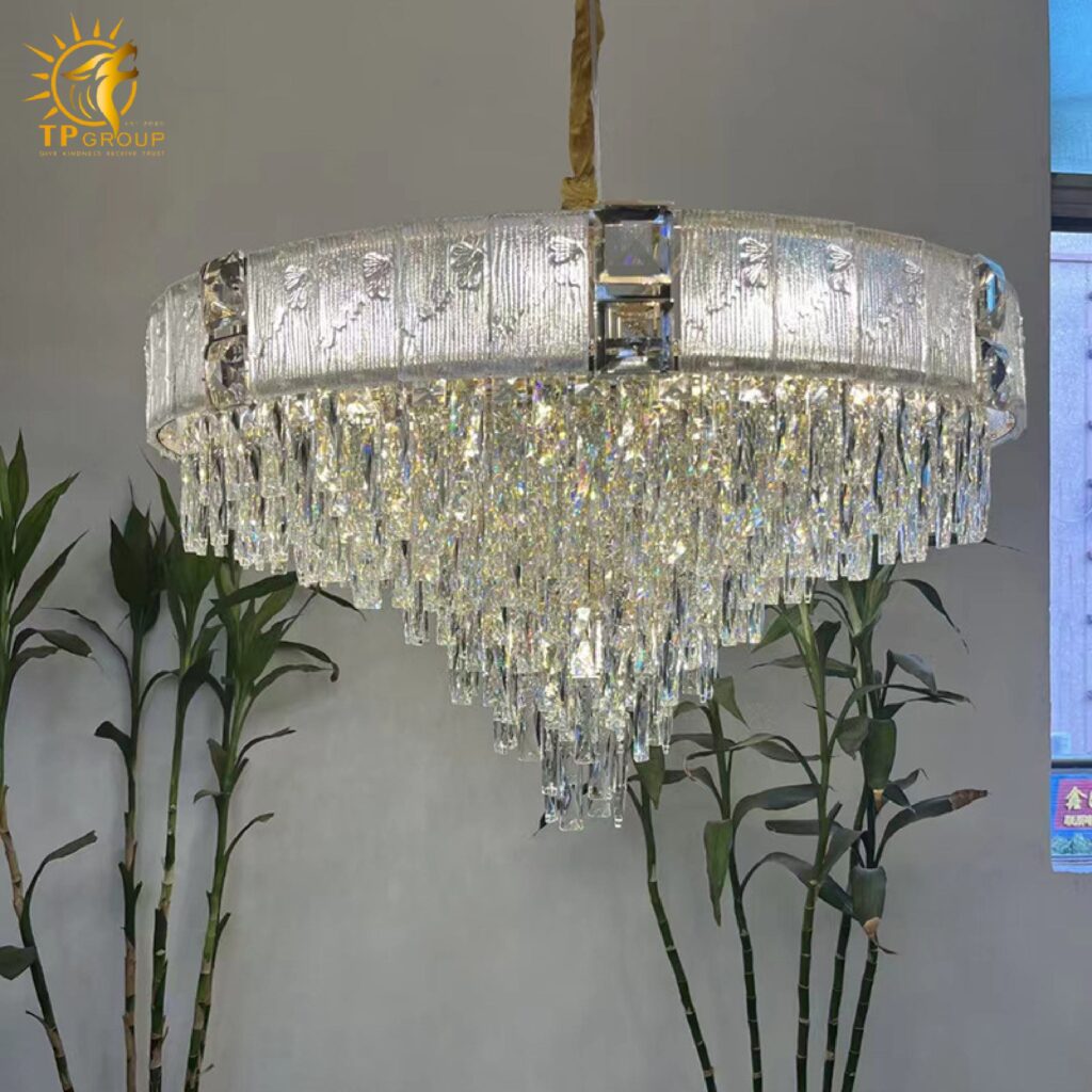 Đèn thả chùm pha lê cao cấp TPL236 18 Đèn thả chùm pha lê cao cấp TPL236