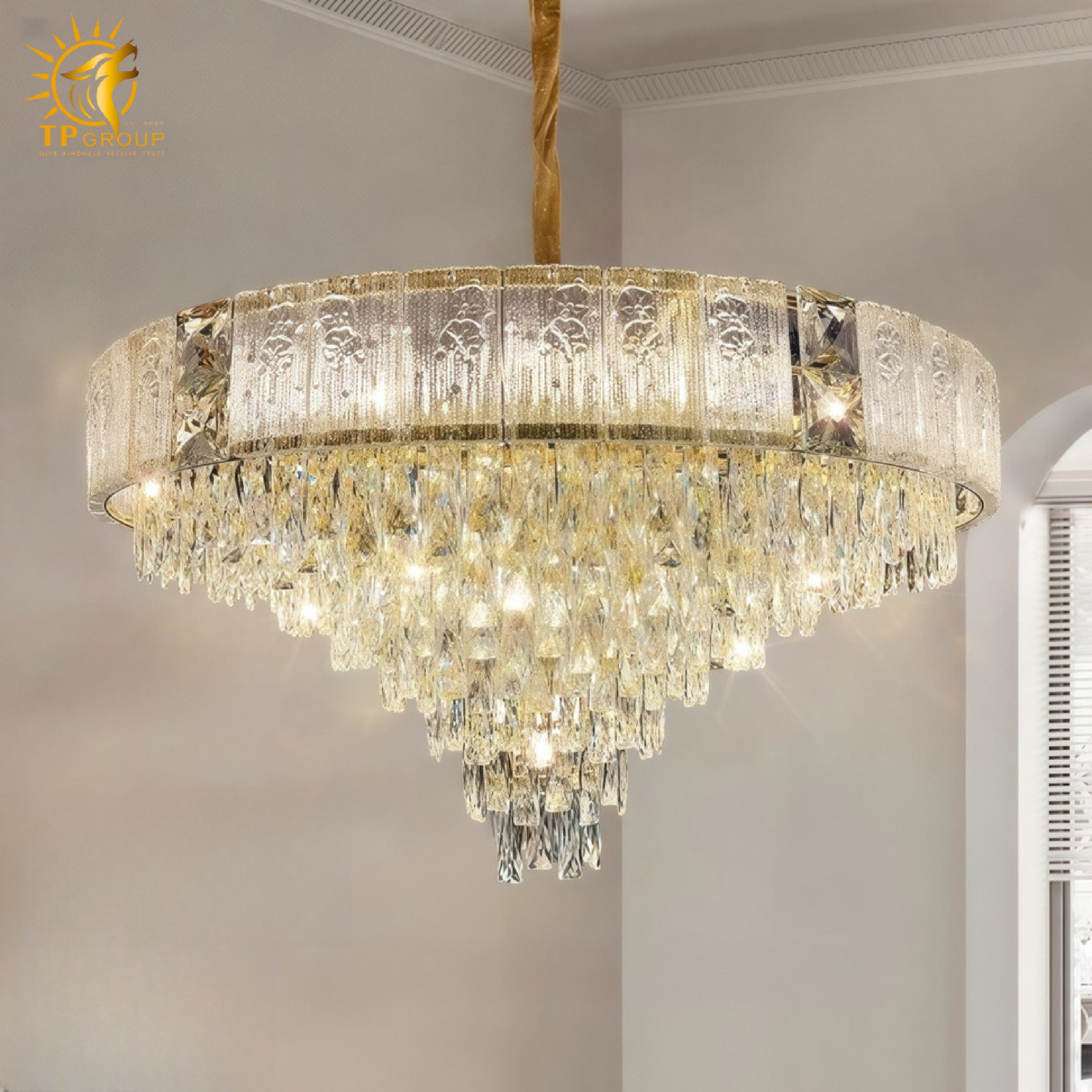 Đèn thả chùm pha lê cao cấp TPL236 8 Đèn thả chùm pha lê cao cấp TPL236