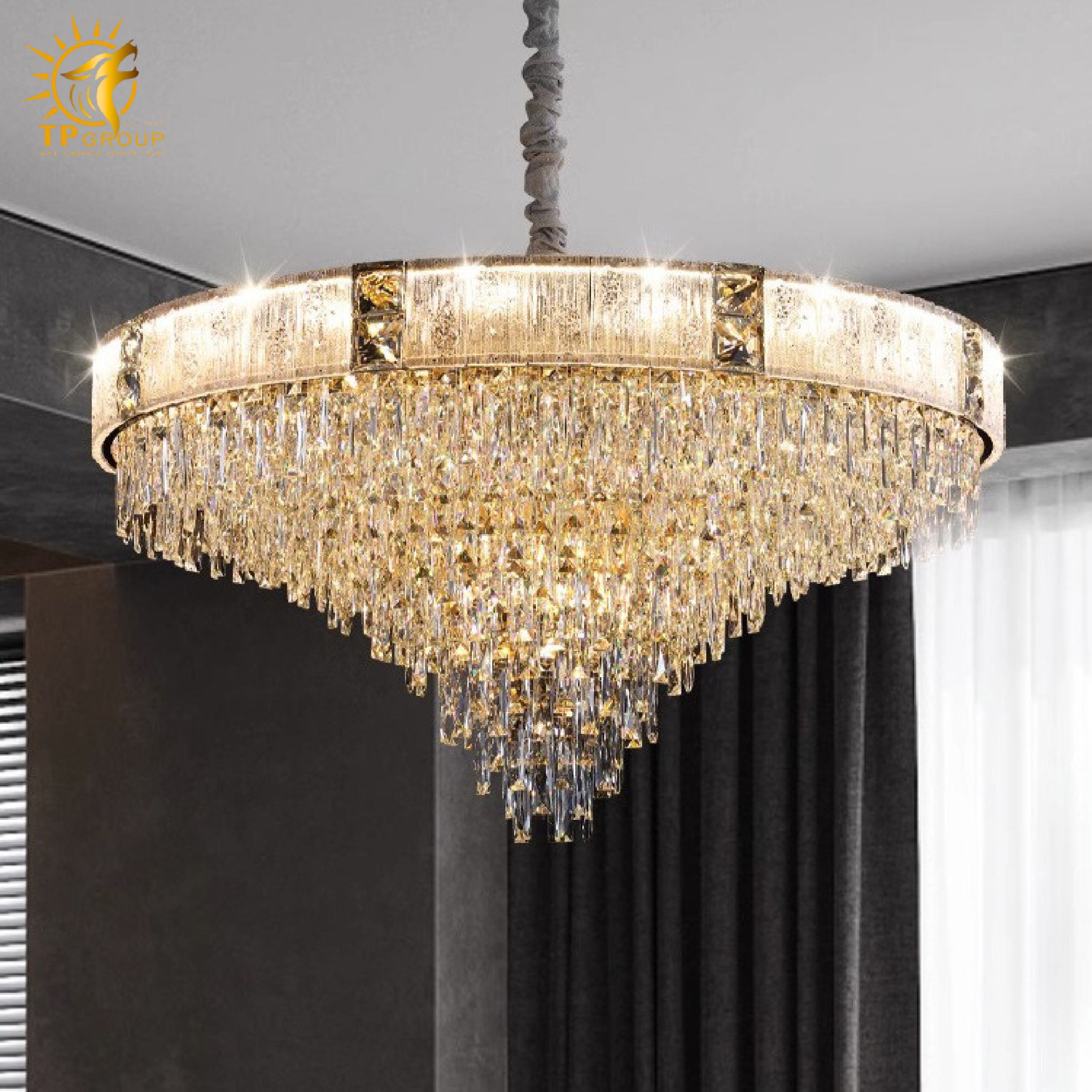 Đèn thả chùm pha lê cao cấp TPL236 9 Đèn thả chùm pha lê cao cấp TPL236