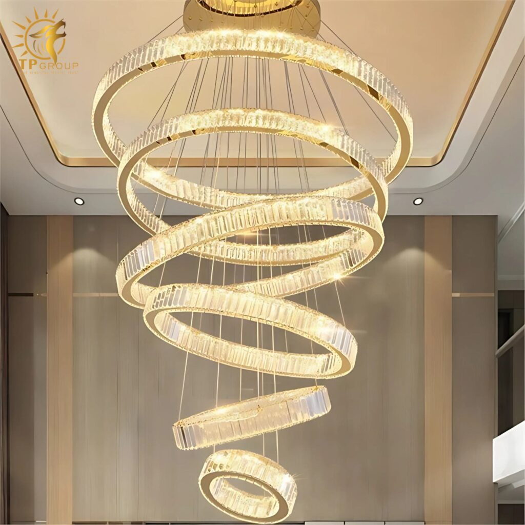 Đèn thả thông tầng pha lê cao cấp THD7047T6 