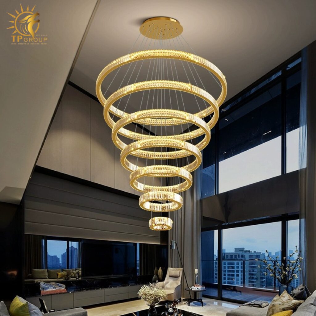 Đèn thả thông tầng pha lê cao cấp THD7047T6 