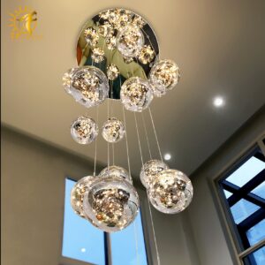 Đèn thả thủy tinh TT30 12 chau thả