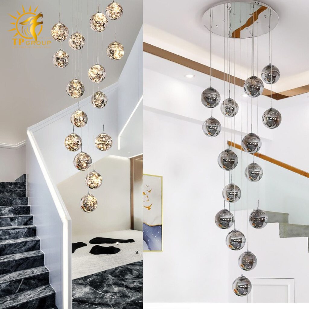Đèn thả thủy tinh TT30 12 chau thả 20 Đèn thả thủy tinh TT30 12 chau thả