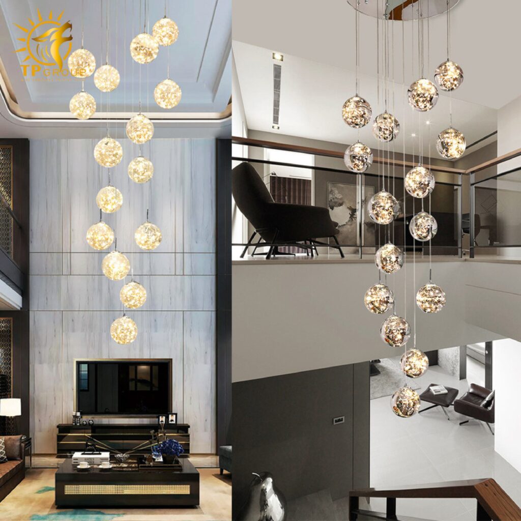 Đèn thả thủy tinh TT30 12 chau thả 22 Đèn thả thủy tinh TT30 12 chau thả