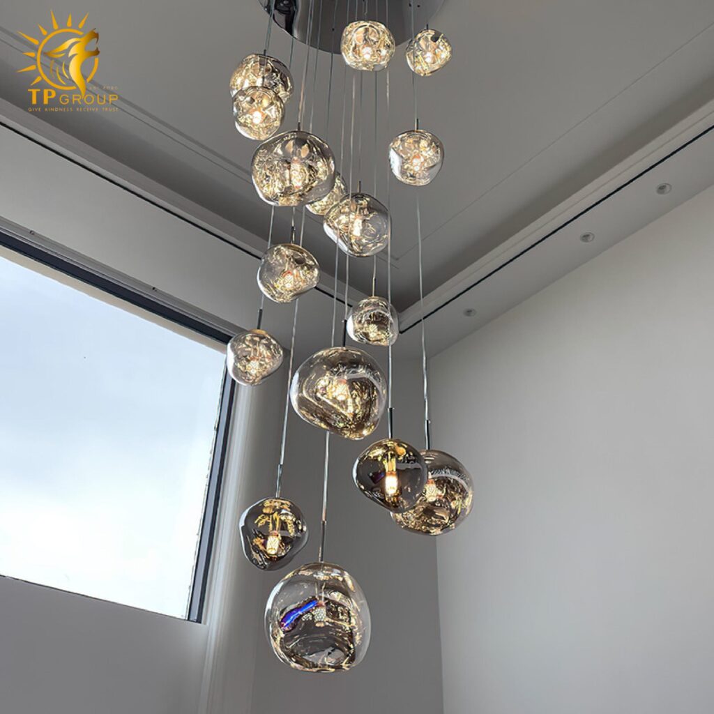 Đèn thả thủy tinh TT30 12 chau thả 13 Đèn thả thủy tinh TT30 12 chau thả