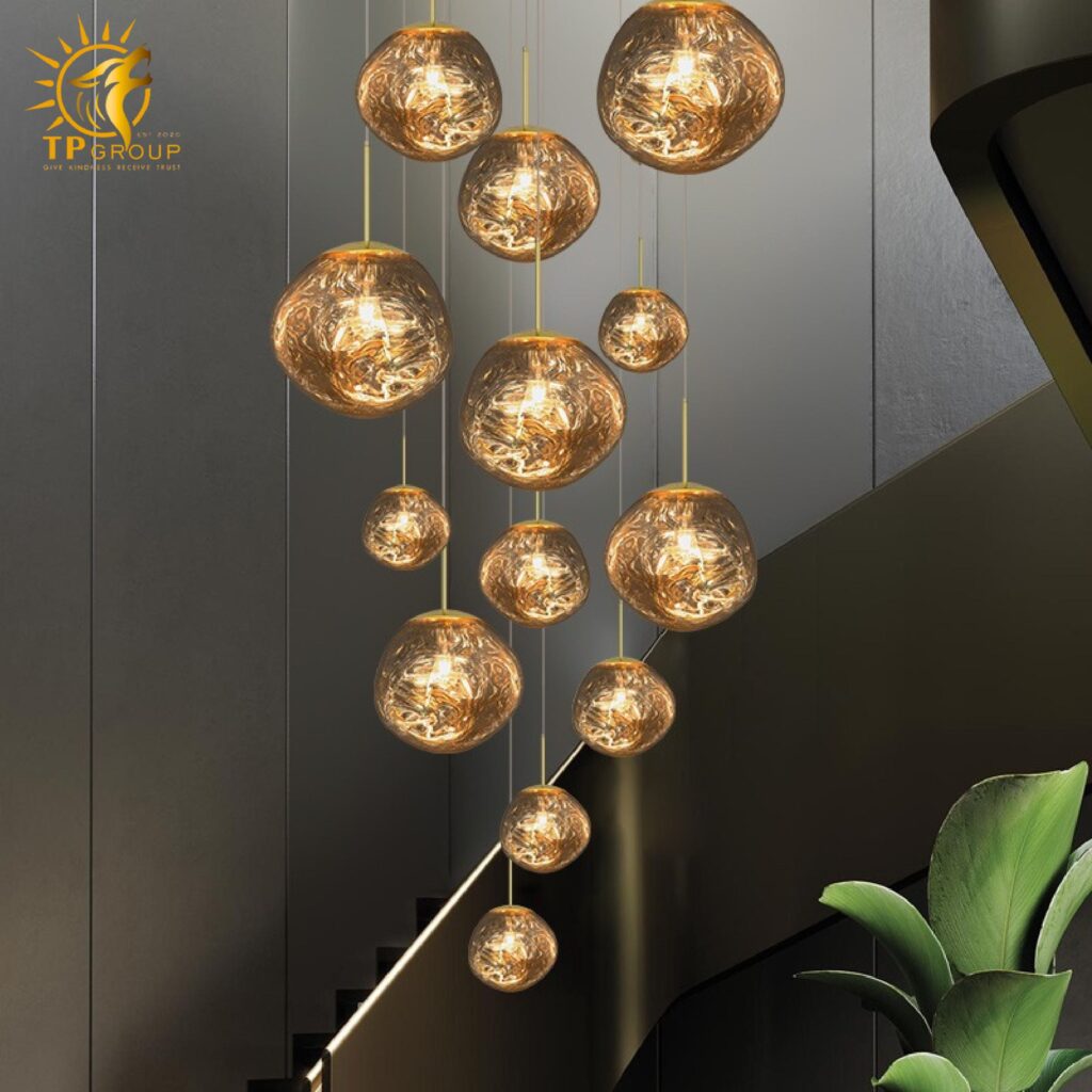 Đèn thả thủy tinh TT30 12 chau thả 17 Đèn thả thủy tinh TT30 12 chau thả