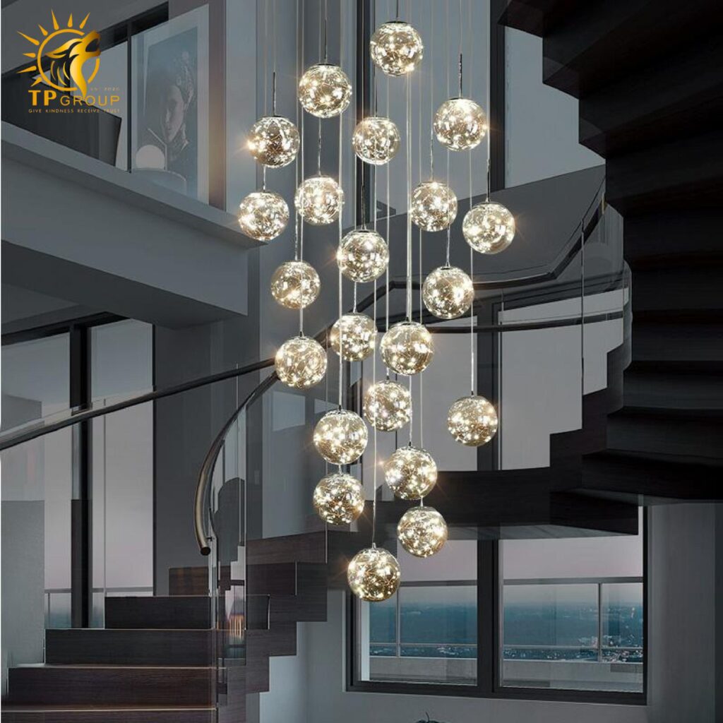 Đèn thả thủy tinh TT30 12 chau thả 19 Đèn thả thủy tinh TT30 12 chau thả