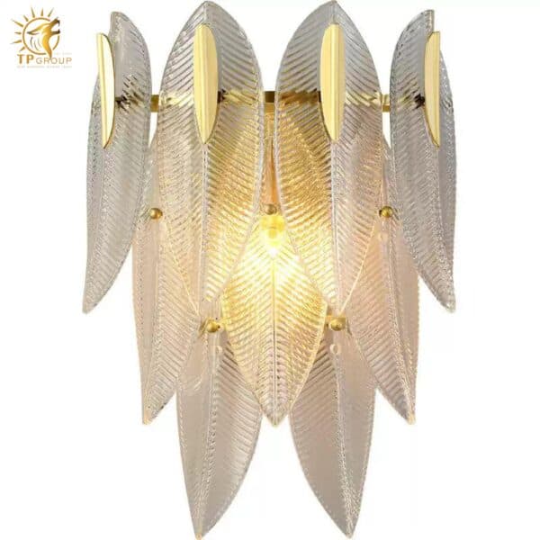 Đèn vách pha lê kiểu dáng lông vũ xếp tầng VPL9663