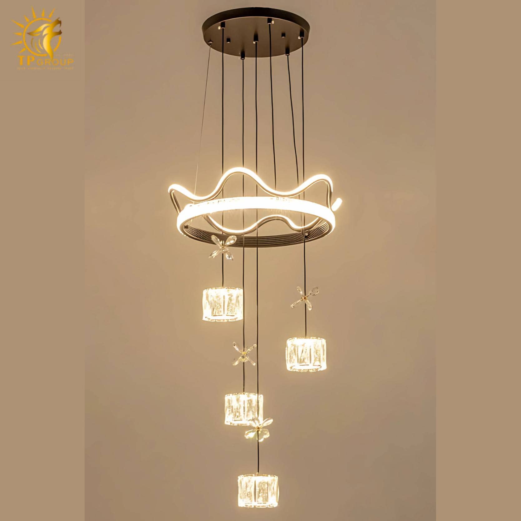 Đèn thả trần LED pha lê TPG-THDBA05