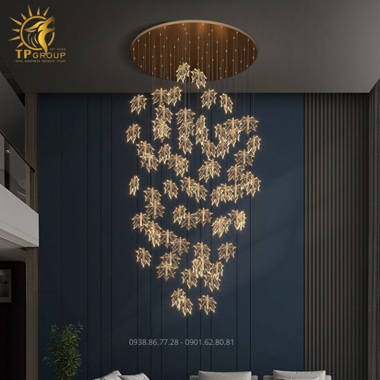 Đèn Thả Nghệ Thuật TPG037 – Bản Giao Hưởng Lá Phong Giữa Lòng Kiến Trúc Hiện Đại