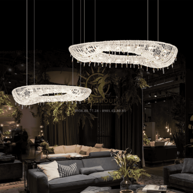 Đèn Cụm Pha Lê Sang Trọng Kiểu Ý TPGDC02