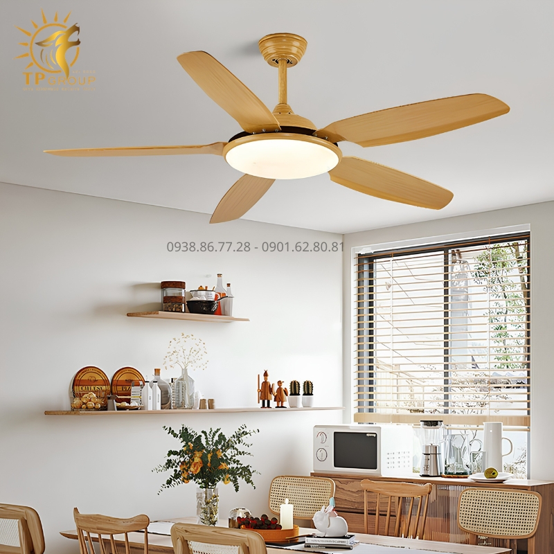 Quạt Trần Đèn 5 Cánh Gỗ Cao Cấp TPG-WF525 – Tuyệt Tác Ánh Sáng Cho Không Gian Thượng Lưu 2 Quạt Trần Đèn 6 Cánh Trắng Hiện Đại TPG-688 – Bản Giao Hưởng Của Ánh Sáng Và Gió