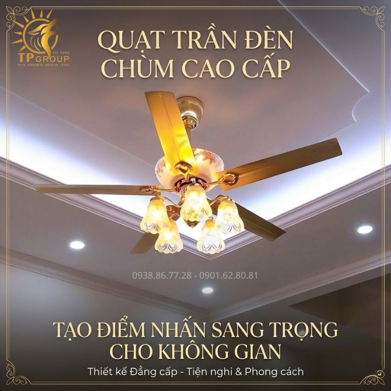 Quạt Trần Đèn Chùm Cao Cấp TPG-108VS – Khơi Nguồn Cảm Hứng Thượng Lưu Cho Ngôi Nhà Bạn 2 Quạt Trần Đèn Chùm Cao Cấp TPG-108VS – Khơi Nguồn Cảm Hứng Thượng Lưu Cho Ngôi Nhà Bạn