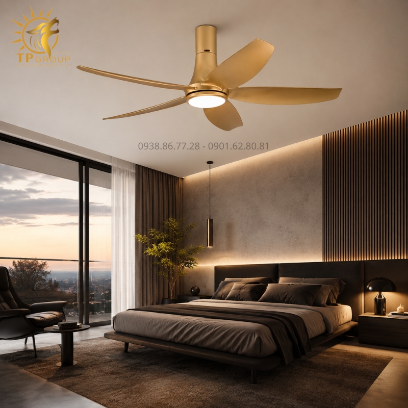 Quạt Trần Đèn Cao Cấp TPG-301V: Sắc Vàng Hoàng Kim Nâng Tầm Không Gian Thượng Lưu 2 Quạt Trần Đèn Cao Cấp TPG-301V: Sắc Vàng Hoàng Kim Nâng Tầm Không Gian Thượng Lưu