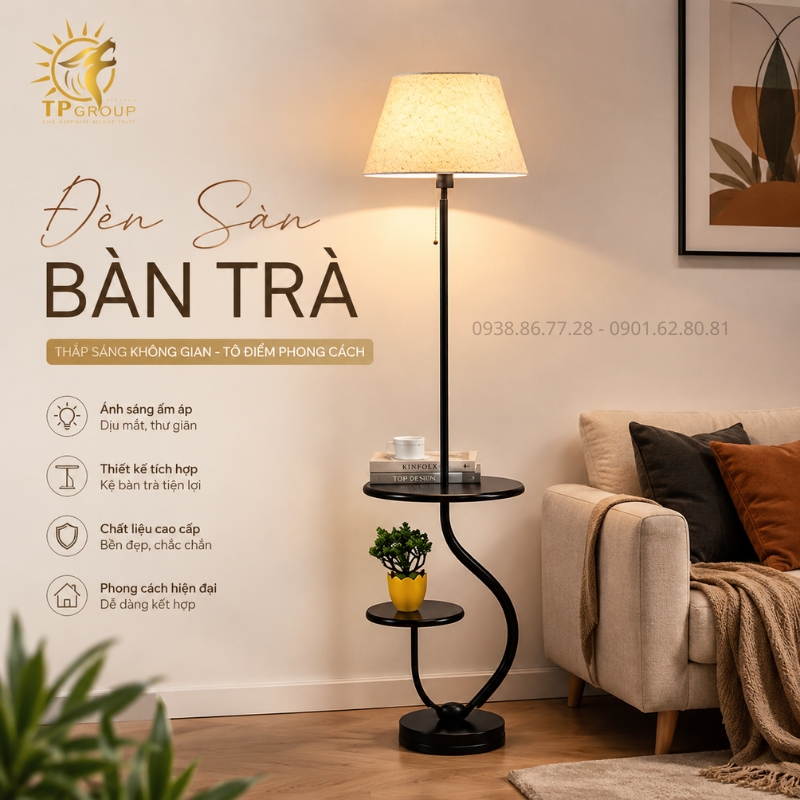 Đèn Sàn Hiện Đại TPG-9033: Sự Giao Thoa Giữa Nghệ Thuật Ánh Sáng Và Tiện Nghi Đa Năng
