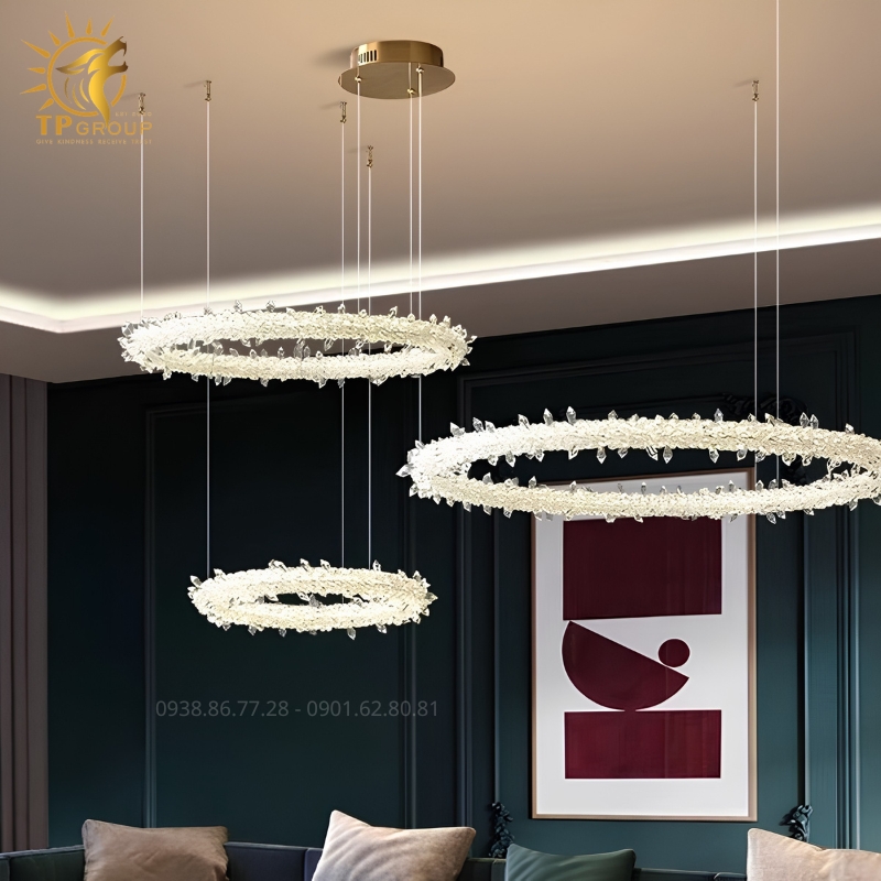 Đèn Chùm Pha Lê Hiện Đại TPG-1043: Bản Giao Hưởng Ánh Sáng Cho Không Gian Đẳng Cấp