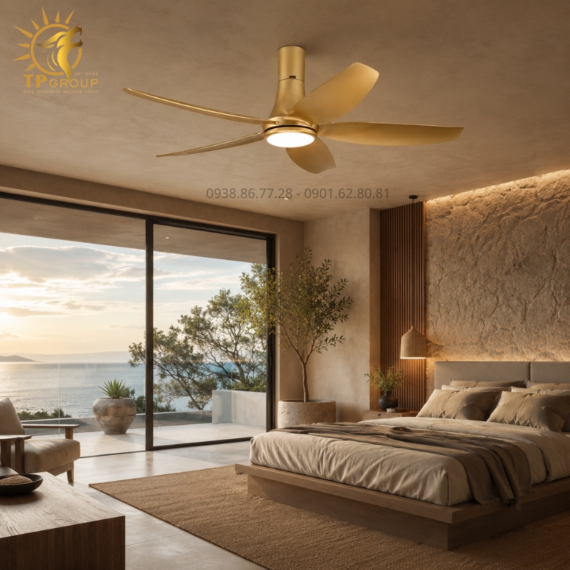 Quạt Trần Đèn Cao Cấp TPG-301V: Sắc Vàng Hoàng Kim Nâng Tầm Không Gian Thượng Lưu 3 Quạt Trần Đèn Cao Cấp TPG-301V: Sắc Vàng Hoàng Kim Nâng Tầm Không Gian Thượng Lưu