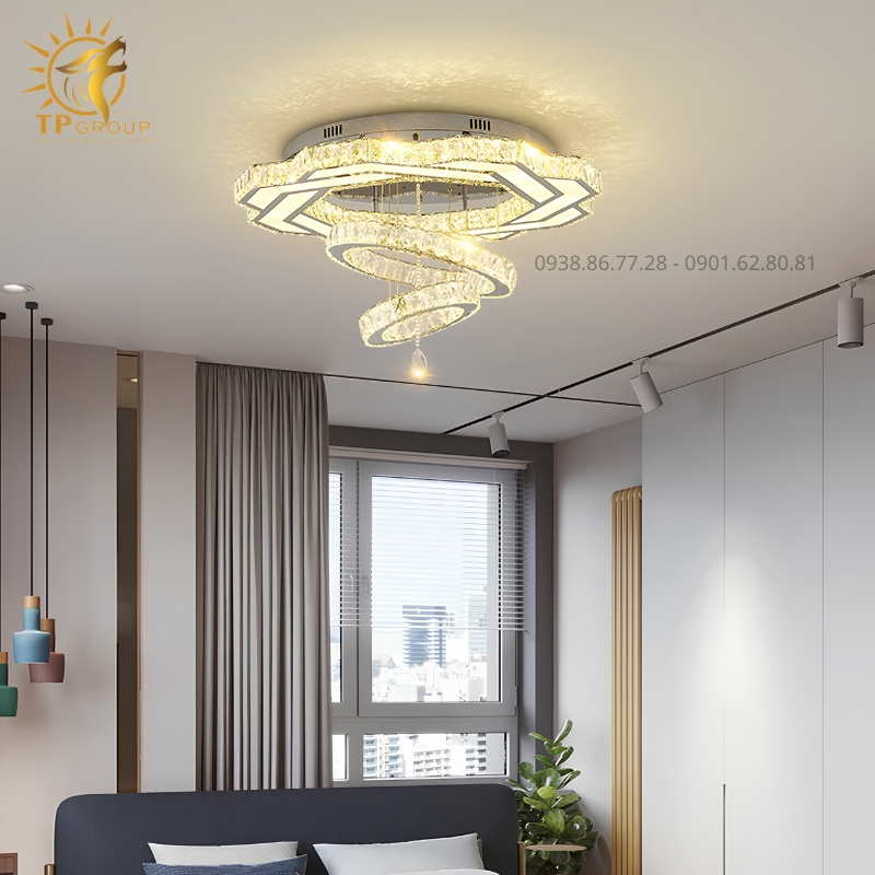 Đèn Mâm Mica Pha Lê Ốp Trần Phòng Khách Hiện Đại TPG-8865 33 Đèn Mâm Mica Pha Lê Ốp Trần Phòng Khách Hiện Đại TPG-8865: Tuyệt Tác Ánh Sáng Cho Không Gian Thượng Lưu