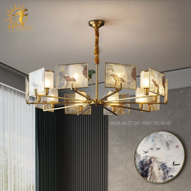 Đèn Chùm Nghệ Thuật TPG-9908: Đưa Họa Sắc "Liên Hoa" Vào Không Gian Sống Thượng Lưu